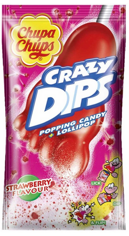 Sucette Crazy Dips Fraise Chupa Chups (l'unité)
