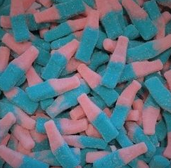 Bouteilles Lutti Roses et Bleues 100 Gr Halal