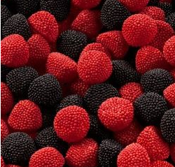 Mûres Perlées rouges et noires 100 Gr