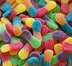 Langues Multicolores sucrées 100 Gr