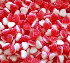 Petits Coeurs Fraise-crème Sucrés 100 Gr