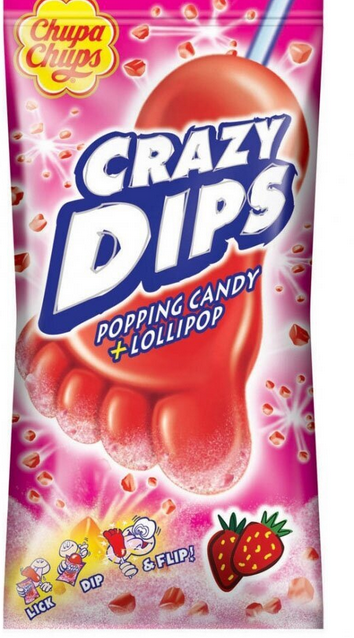 Sucette Crazy Dips Fraise Chupa Chups (l'unité)