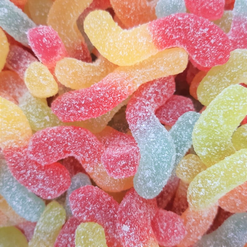 Bonbons vers de terre acidulés 100 Gr